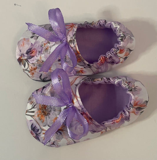 Lilac Flower Pre-Walker Slip-ons