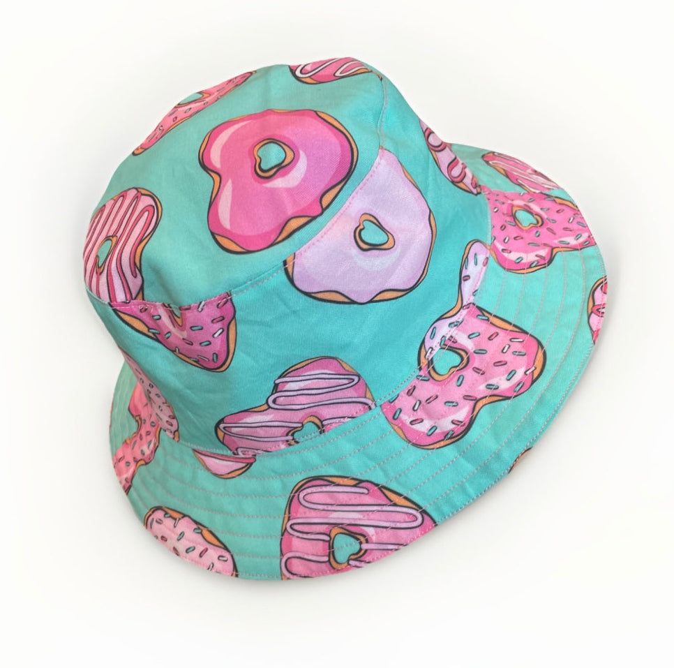 Summer Reversible Bucket Hat - donut