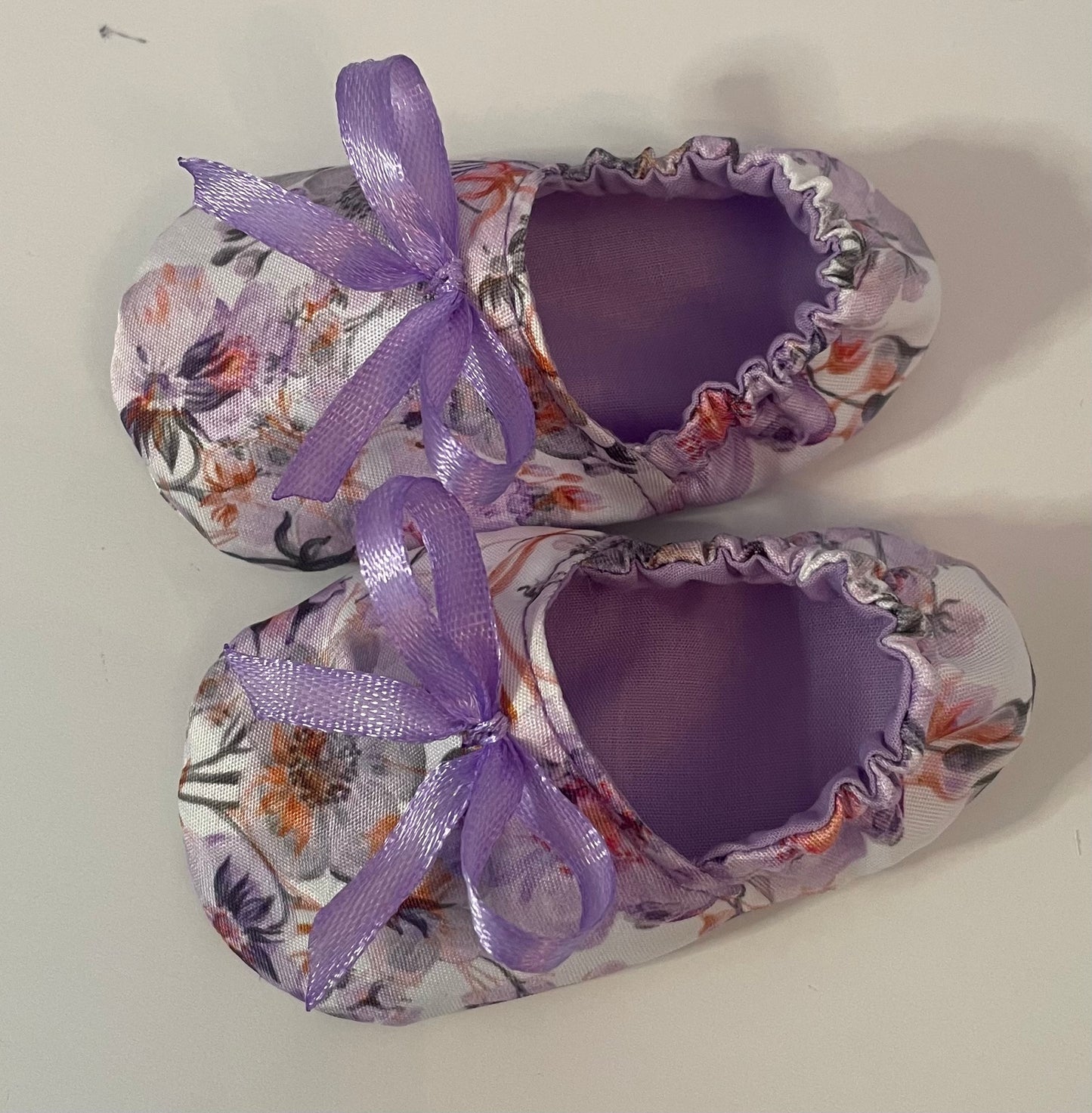 Lilac Flower Pre-Walker Slip-ons