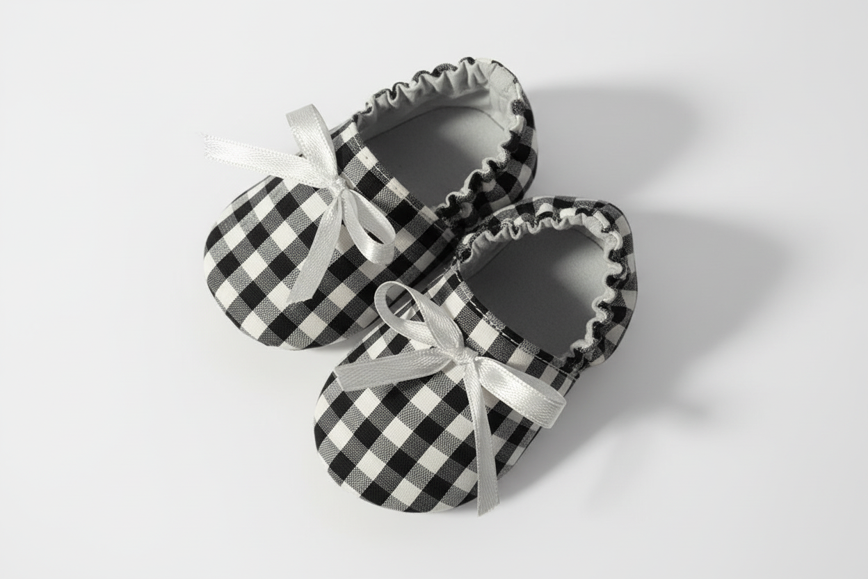 Gingham Pre-Walker Slip-ons