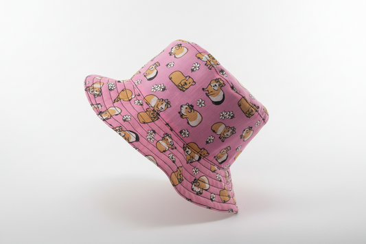 Summer Reversible Bucket Hat - Guinea Pig