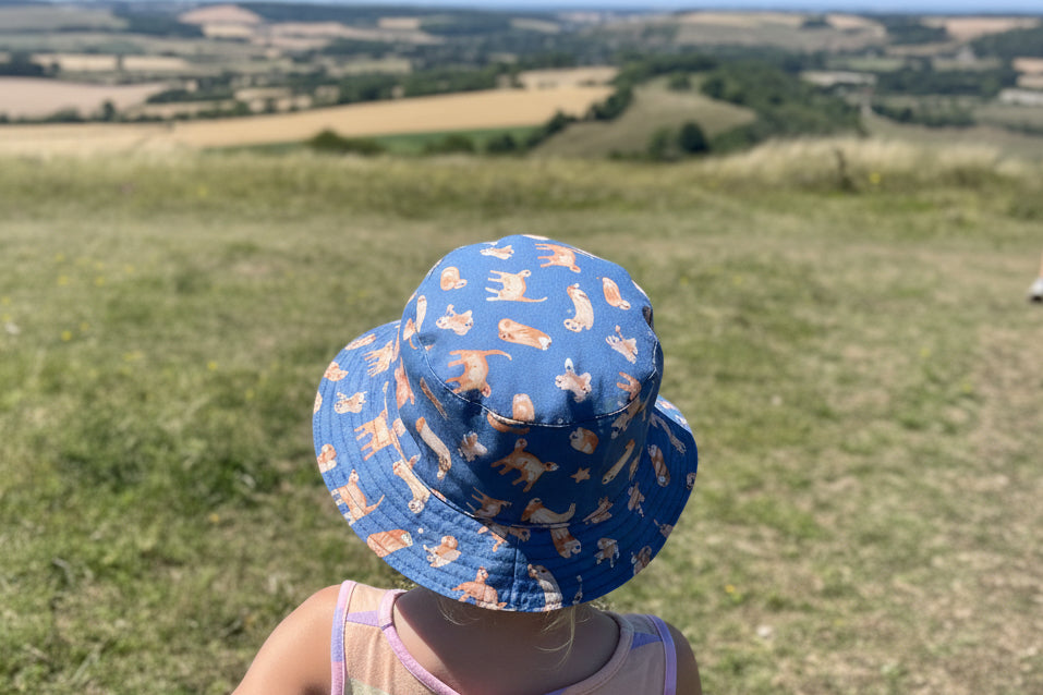 Summer Reversible Bucket Hat - Cats