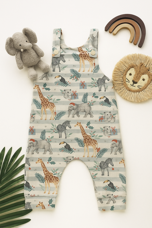 CHRISTMAS Baby Soft-Stretch overalls (READY TO SHIP)