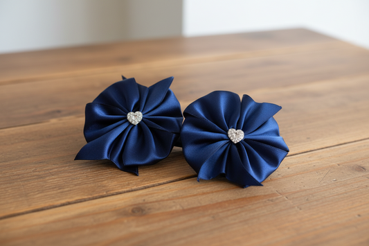 Blue Pin Wheel Hair Clip