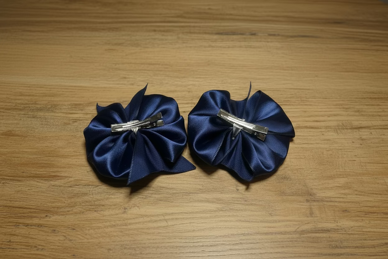 Blue Pin Wheel Hair Clip