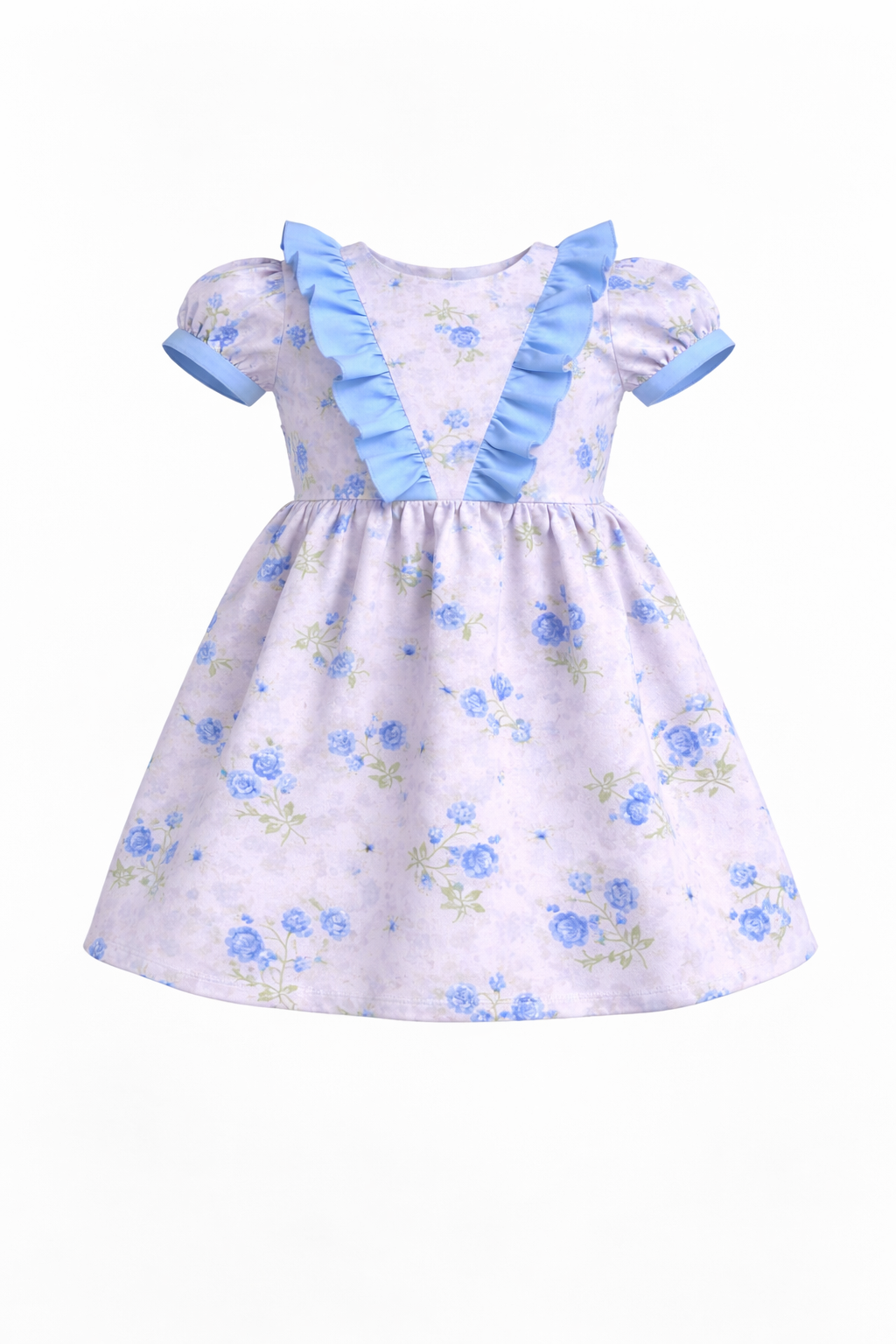 Spanish-style Puff Sleeve Dress
