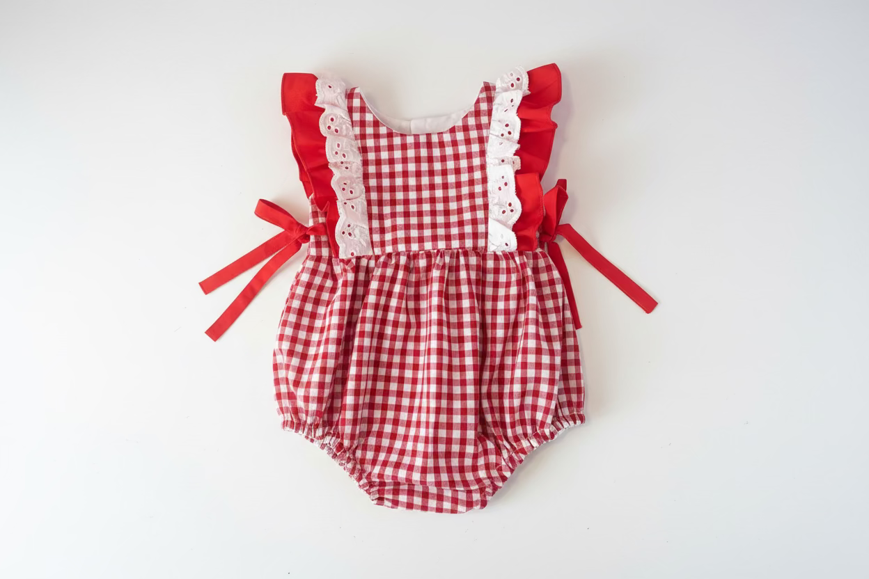 Gingham Romper