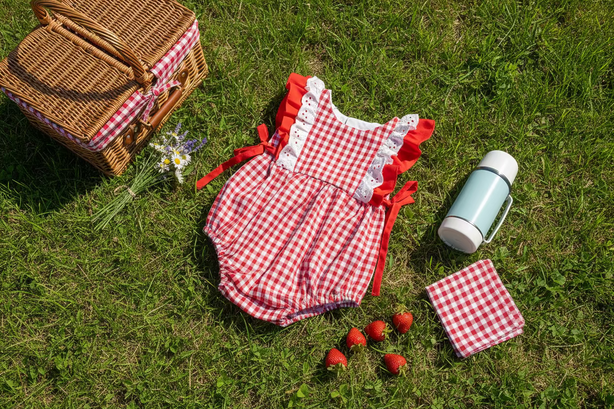 Gingham Romper